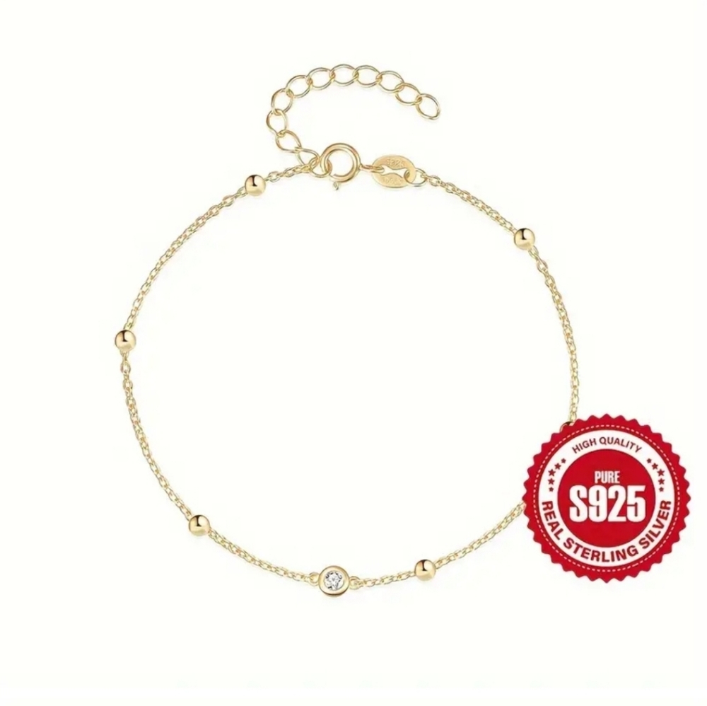 Gold Bezel Style Bracelet